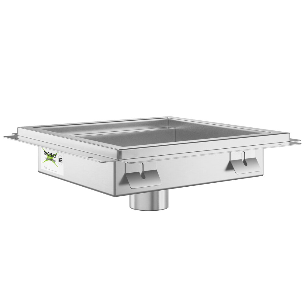 Regency 18" x 18" 14-Gauge Stainless Steel Floor Sink