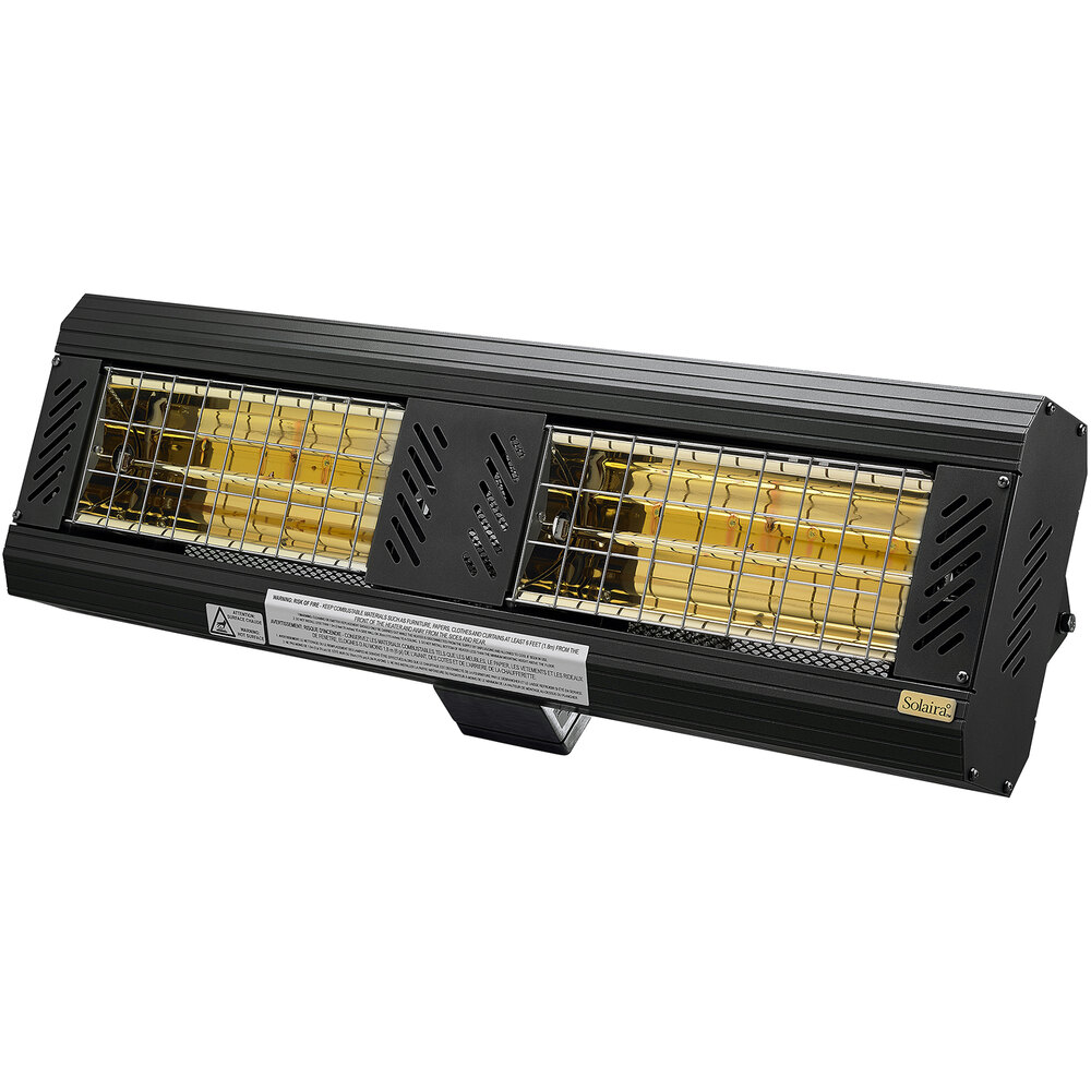 Solaira ICR Series H2 Black Aluminum Ultra Low Light Electric Infrared Heater - 208/240V, 4000W
