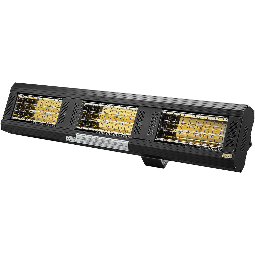 Solaira ICR Series H3 Black Aluminum Ultra Low Light Electric Infrared Heater - 208/240V, 6000W
