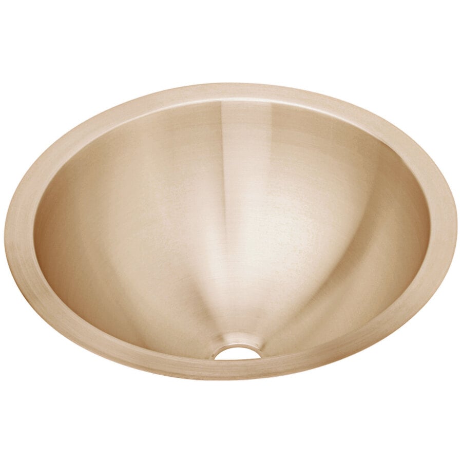 Zurn Elkay ELUH16LV-CU CuVerro Antimicrobial Copper Single Bowl Undermount Sink with Overflow Assembly - 16" x 16" x 8" Bowl