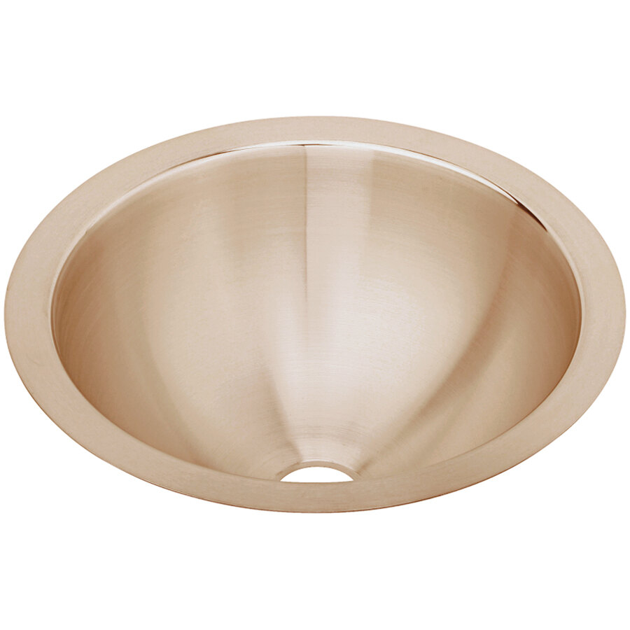 Zurn Elkay ELUH12-CU CuVerro Antimicrobial Copper Single Bowl ADA Undermount Sink - 12" x 12" x 6" Bowl