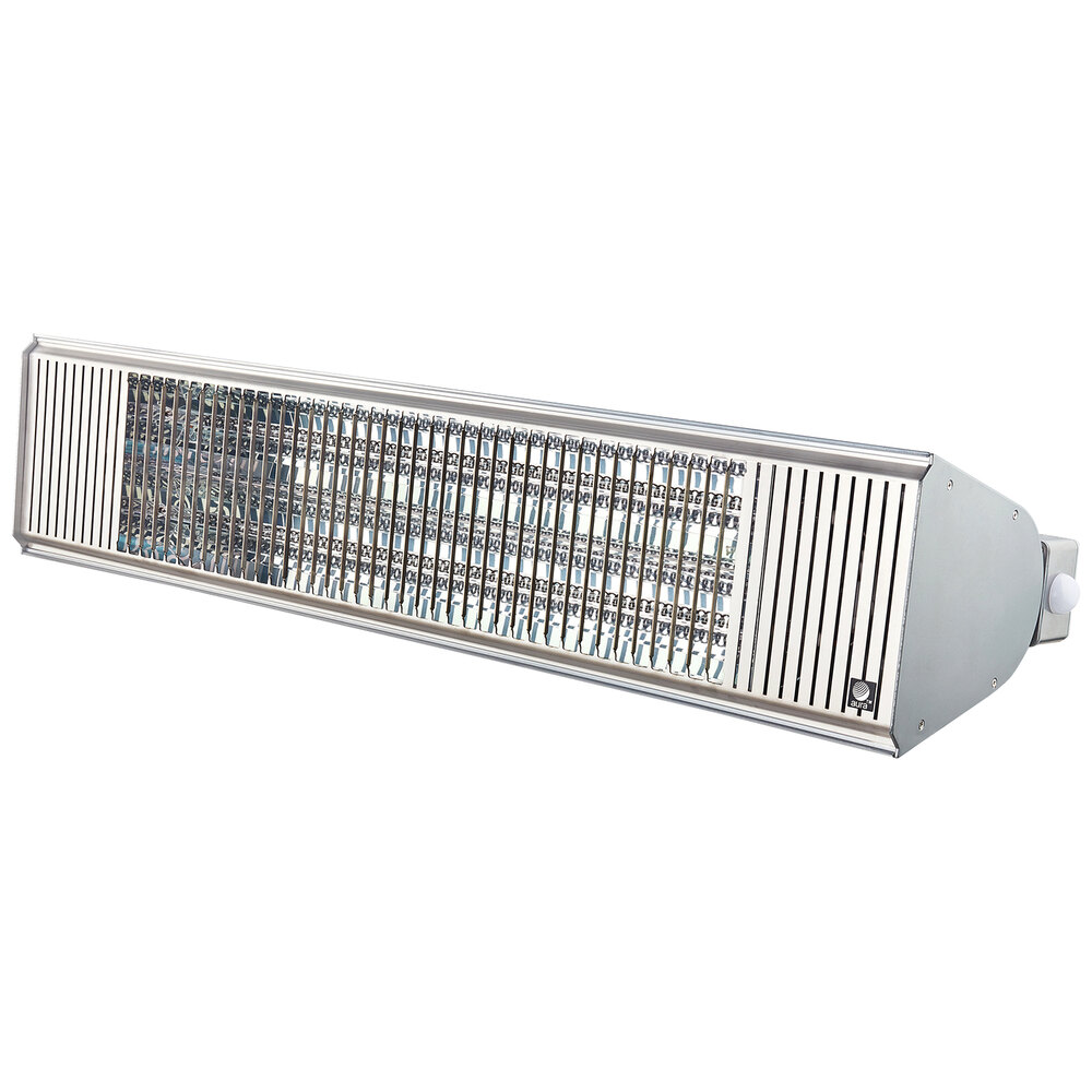 Aura Carbon Stainless Steel Carbon Fiber Electric Infrared Heater with Remote - 208/240V, 6000W