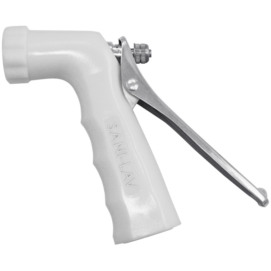 Sani-Lav N2SW White Insulated Spray Nozzle with Stainless Steel Handle