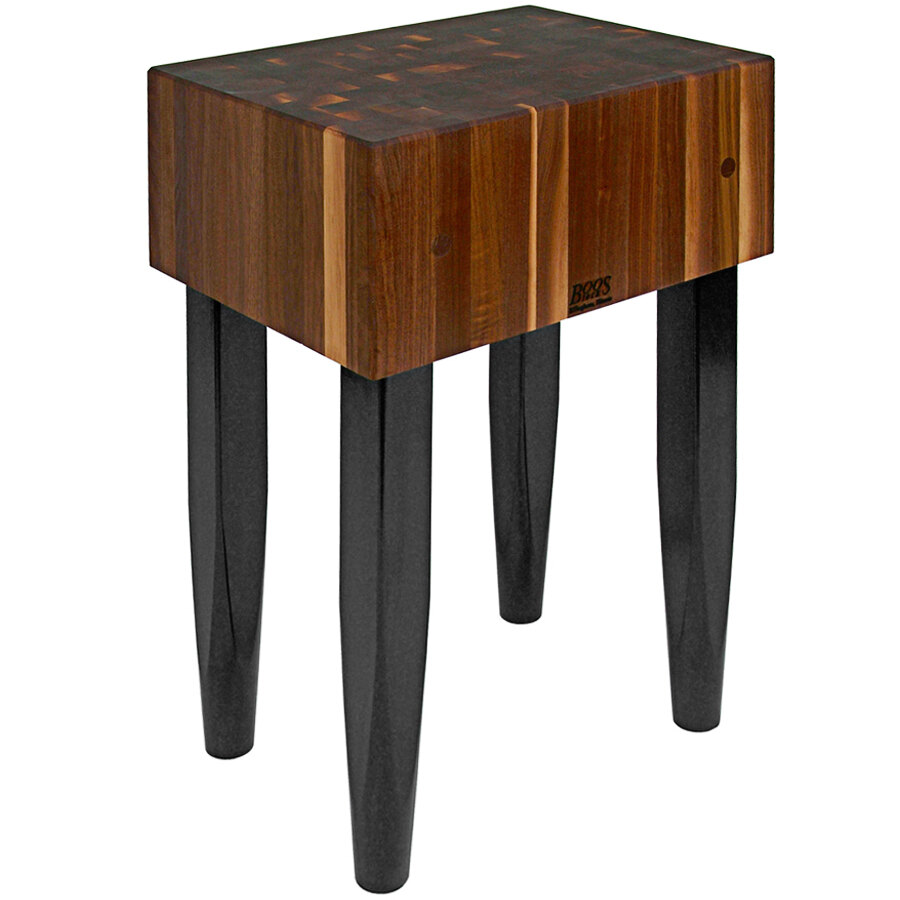 John Boos. & Co. WAL-PCA2 24" x 18" WAL-PCA Walnut Butcher Block with Knife Holder