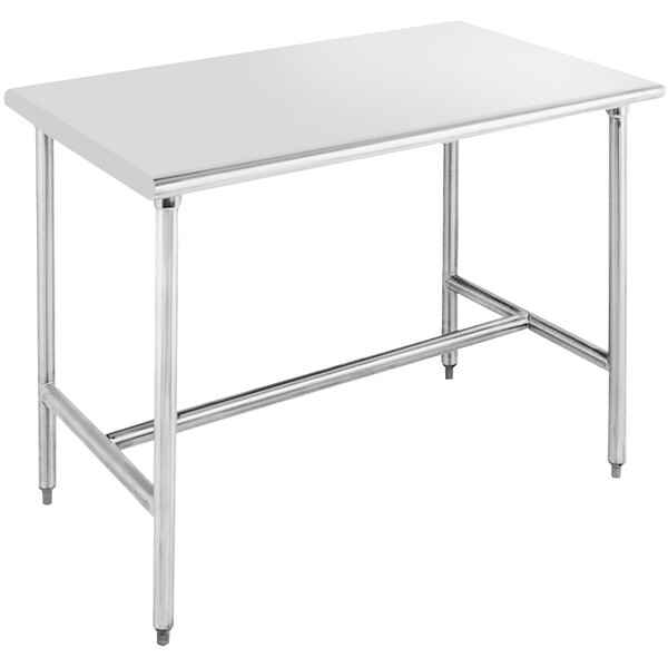 Advance Tabco CRTK-246 24" x 72" 14 Gauge Stainless Steel Commercial Open Base Cleanroom / Work Table