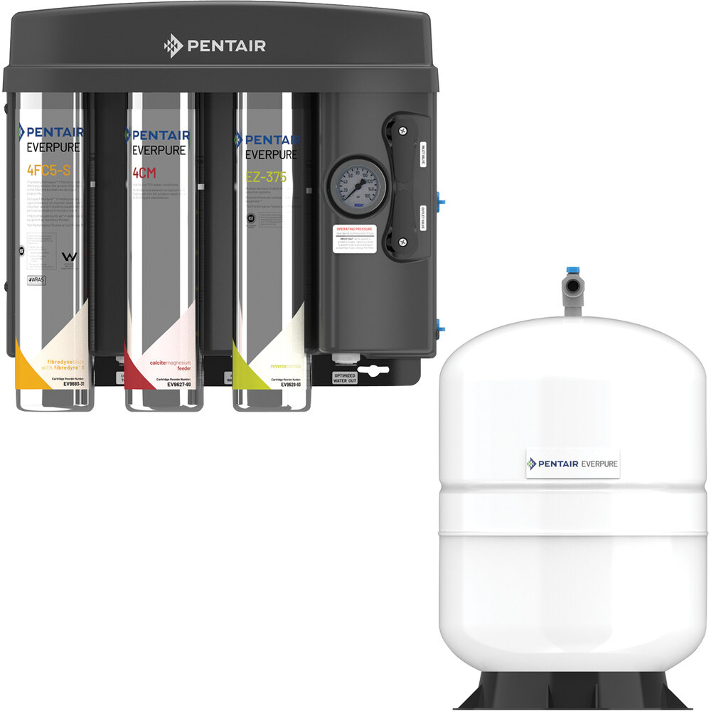 Everpure EV9975-56 EZ-RO 375/5G Reverse Osmosis System with White 5 Gallon Tank - 375 GPD