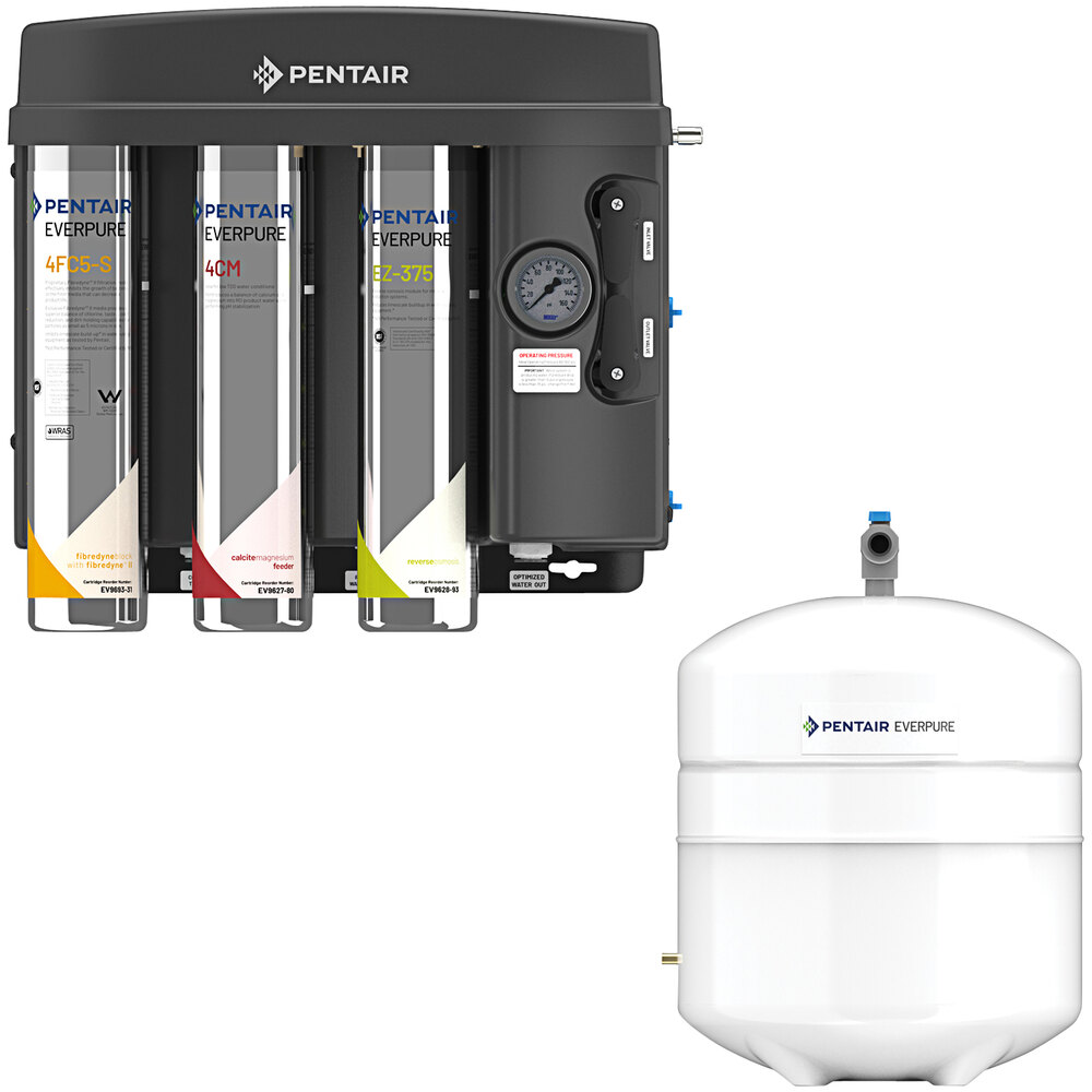 Everpure EV9975-63 EZ-RO 375/2G-BL Blended Reverse Osmosis System with White 2 Gallon Tank - 375 GPD