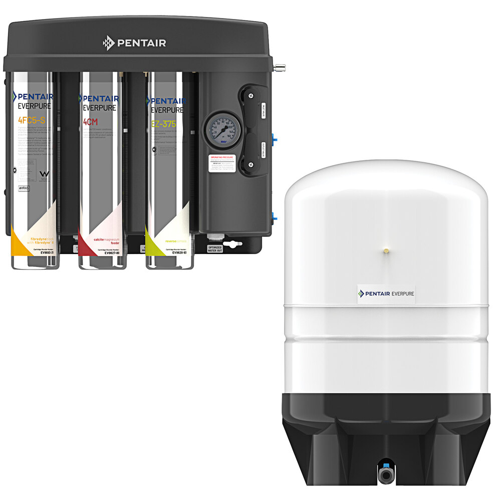 Everpure EV9975-65 EZ-RO 375/10G-BL Blended Reverse Osmosis System with White 10 Gallon Tank - 375 GPD