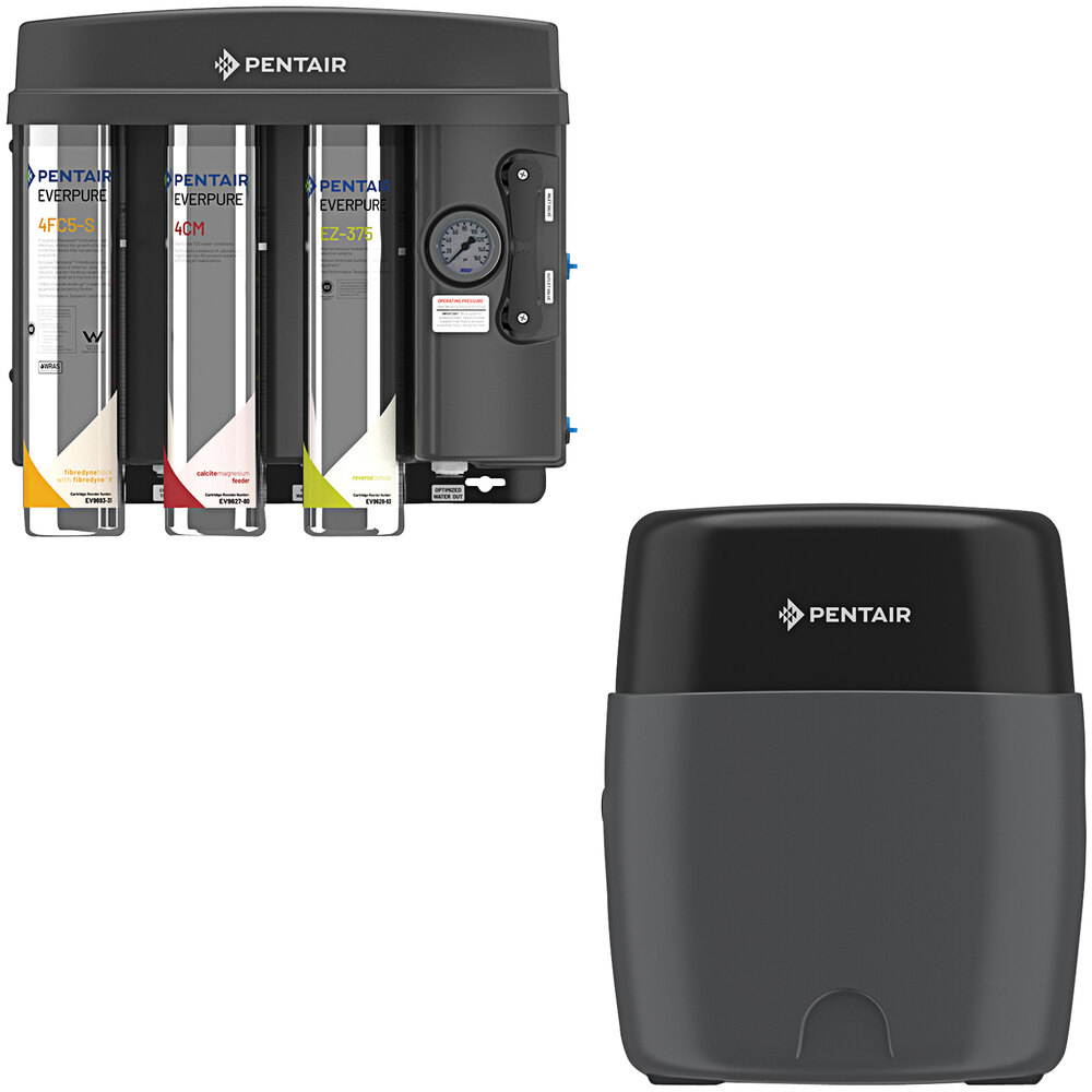 Everpure EV9975-67 EZ-RO 375/16ATM Reverse Osmosis System with Black Atmospheric 16 Gallon Tank - 375 GPD