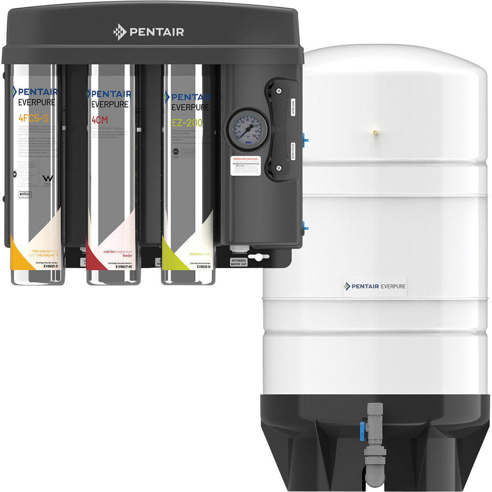 Everpure EV9975-54 EZ-RO 200/16G Reverse Osmosis System with White 16 Gallon Tank - 200 GPD