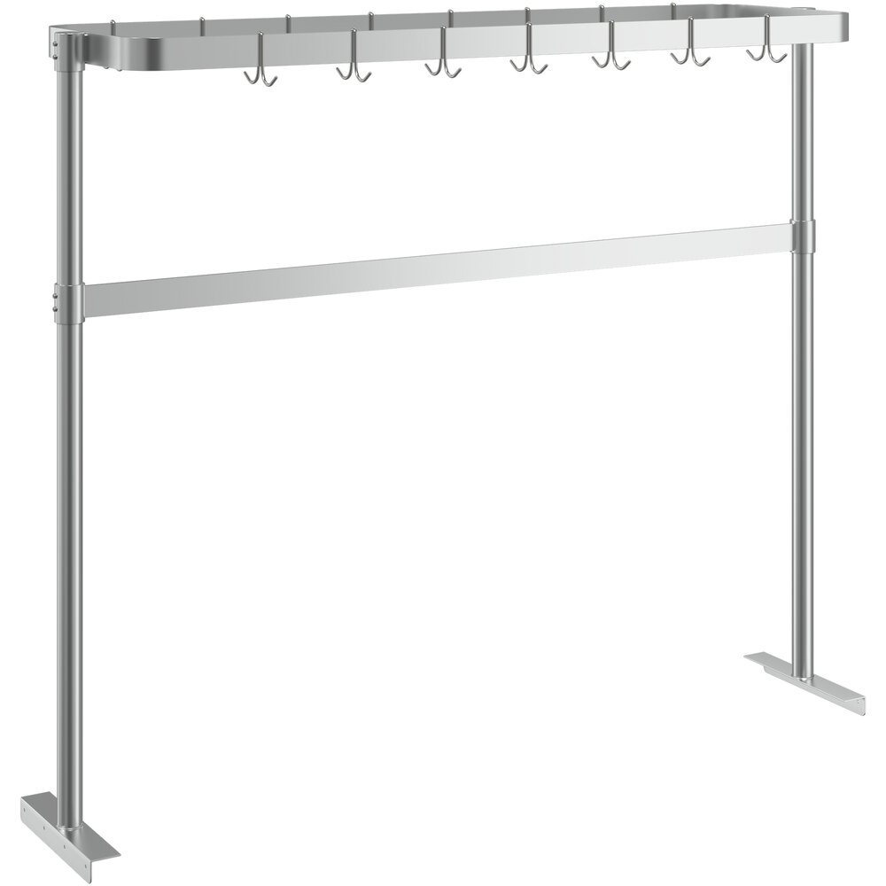 Regency 60" Stainless Steel Table-Mounted Pot Rack with 15 Hooks