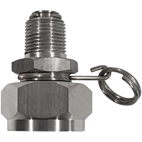 Sani-Lav N12S Stainless Steel Swivel Hose Adapter with 3/4" FGHT Inlet and 3/8" MNPT Outlet Connections