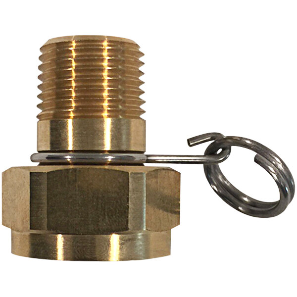 Sani-Lav N13 Brass Non-Swivel Hose Adapter with 3/4" FGHT Inlet and 1/2" MNPT Outlet Connections