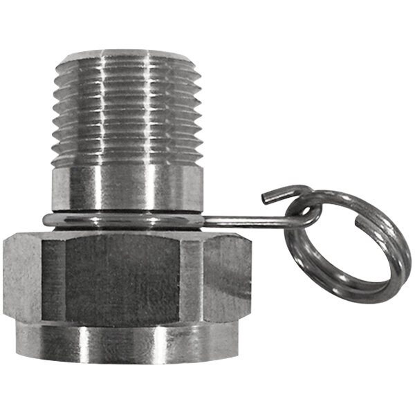 Sani-Lav N13S Stainless Steel Non-Swivel Hose Adapter with 3/4" FGHT Inlet and 1/2" MNPT Outlet Connections
