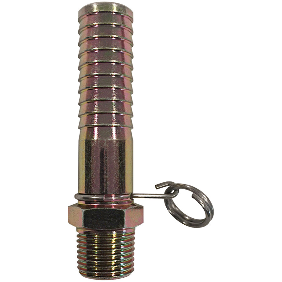 Sani-Lav N14 Brass Non-Swivel Hose Adapter with 3/4" Hose Barb Inlet and 1/2" MNPT Outlet Connections