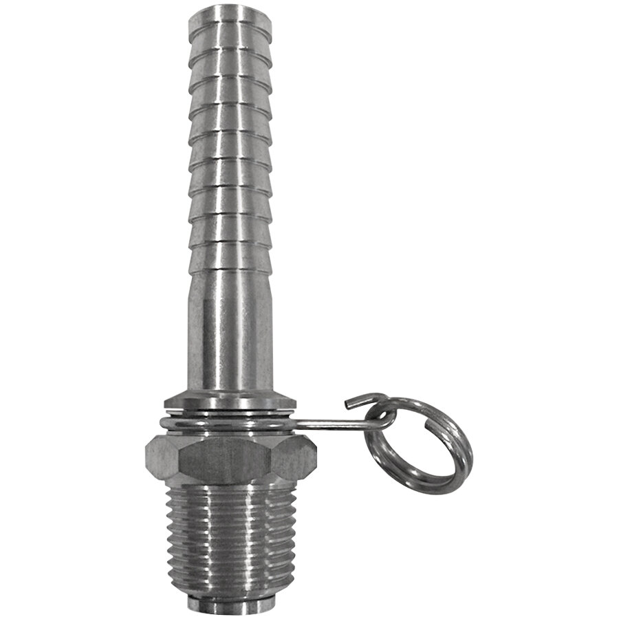 Sani-Lav N21S Stainless Steel Swivel Hose Adapter with 1/2" Hose Barb Inlet and 1/2" MNPT Outlet Connections