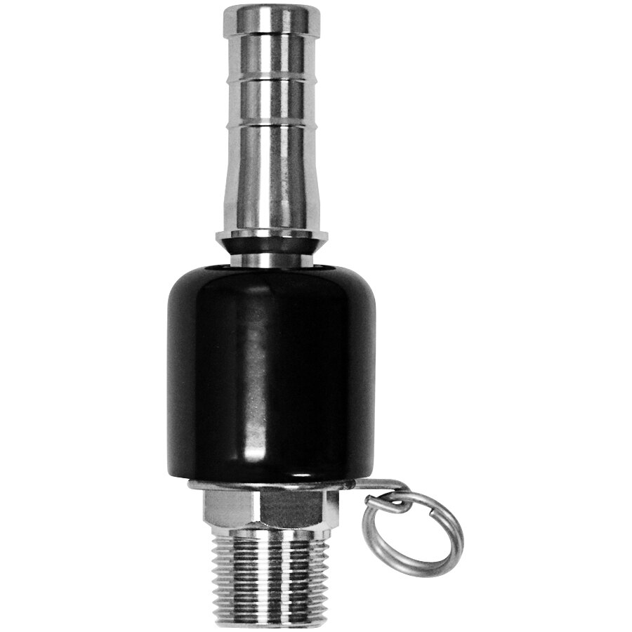 Sani-Lav N26S Stainless Steel Swivel Ball Adapter with 5/8" Hose Barb Inlet and 1/2" MNPT Outlet Connections