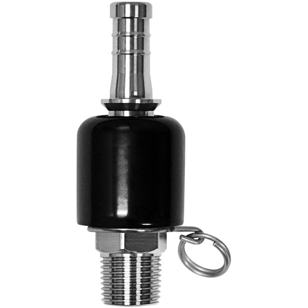 Sani-Lav N25S Stainless Steel Swivel Ball Adapter with 1/2" Hose Barb Inlet and 1/2" MNPT Outlet Connections