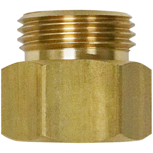 Sani-Lav N31 Brass Non-Swivel Hose Adapter with 3/4" FNPT Inlet and 3/4" MGHT Outlet Connections