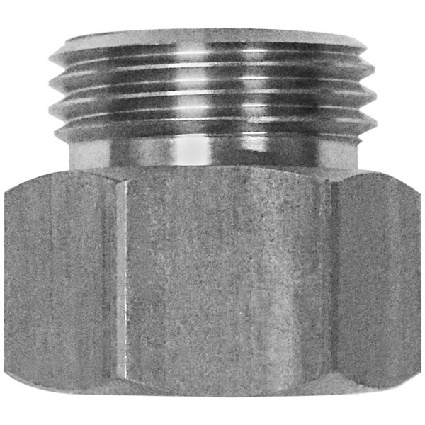 Sani-Lav N31S Stainless Steel Non-Swivel Hose Adapter with 3/4" FNPT Inlet and 3/4" MGHT Outlet Connections