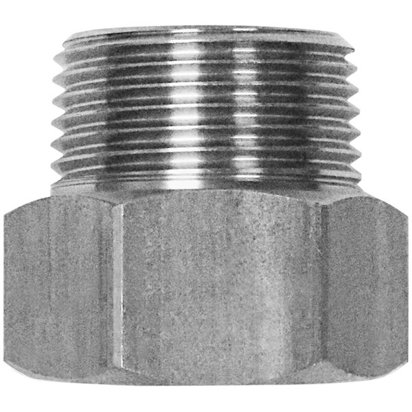 Sani-Lav N32S Stainless Steel Non-Swivel Hose Adapter with 3/4" FGHT Inlet and 3/4" MNPT Outlet Connections