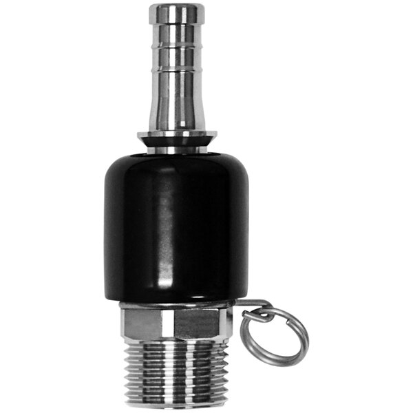 Sani-Lav N33S Stainless Steel Swivel Ball Adapter with 1/2" Hose Barb Inlet and 3/4" MGHT Outlet Connections