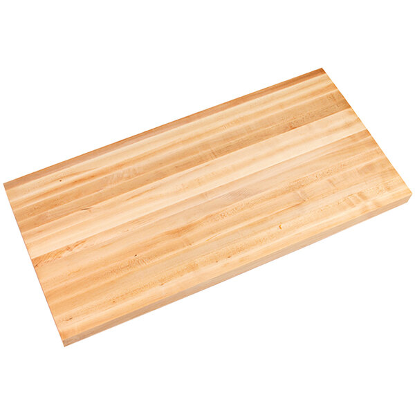 John Boos & Co KCT7225-V 72" x 25" Hard Rock Maple Wooden Kitchen Countertop with Varnique Finish