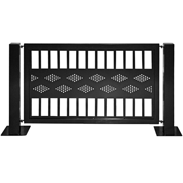 Wausau Tile 55 1/2" x 32" Aluminum Band Design Full Fence Panel