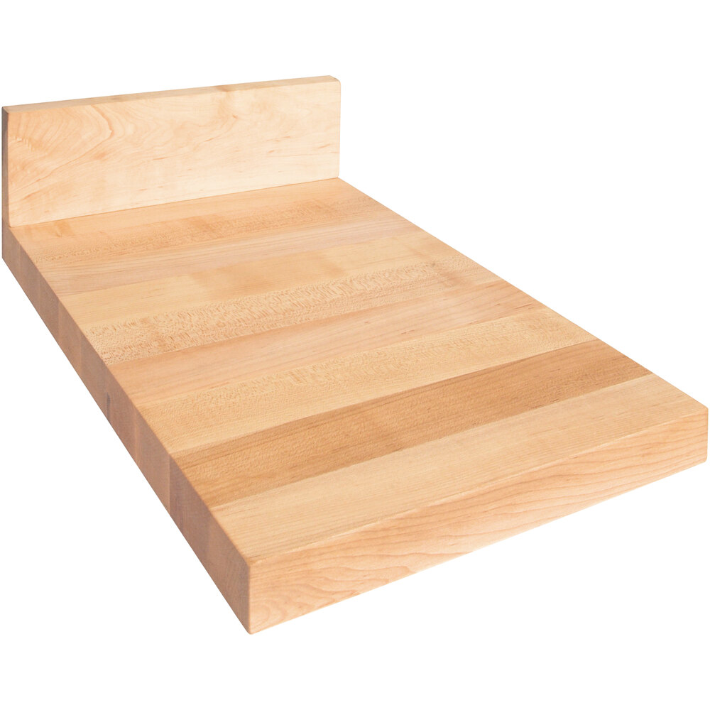 John Boos & Co RS72-V 72" x 4" Blended Hard Rock Maple Wooden Kitchen Countertop Backsplash with Varnique Finish