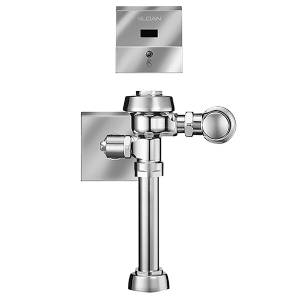 Sloan 3450055 Royal Chrome Single Flush Exposed Sensor Mechanical Override Water Closet Flushometer - 1.28 GPF