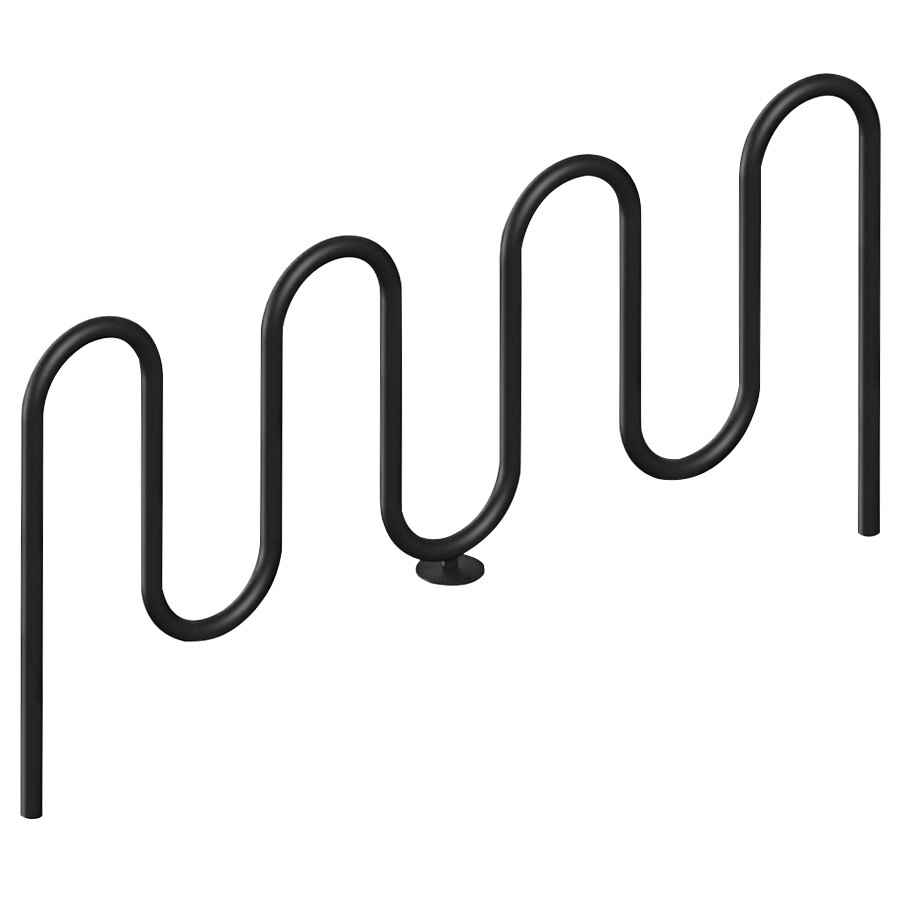 Wausau Tile 7-Loop Inground Mount Metal Bike Rack