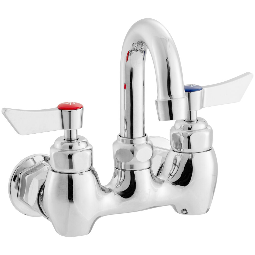 Waterloo Wall Mount Faucet with 3" Gooseneck Spout and 4" Centers
