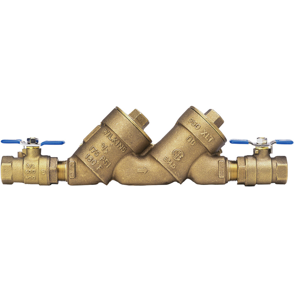 Zurn Elkay 34-950XLT 3/4" Double Check Valve Backflow Preventer with Top Access Check Covers for Non-Potable Lines