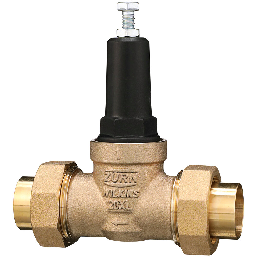 Zurn Elkay 34-20XLDUC 3/4" Double Union Copper Sweat Connection Water Pressure Reducing Valve with Internal Strainer and Integral Bypass