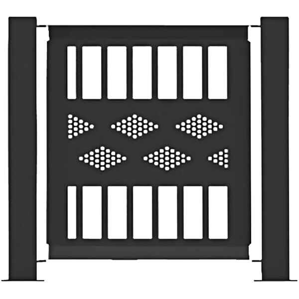 Wausau Tile 25 1/2" x 32" Aluminum Band Design Half Fence Panel