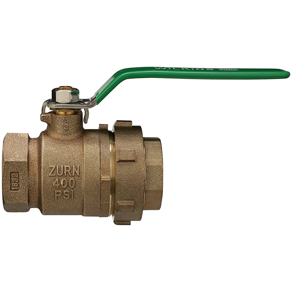 Zurn Elkay 112-850UXL 1 1/2" Quarter Turn Bronze Ball Valve with Single Body