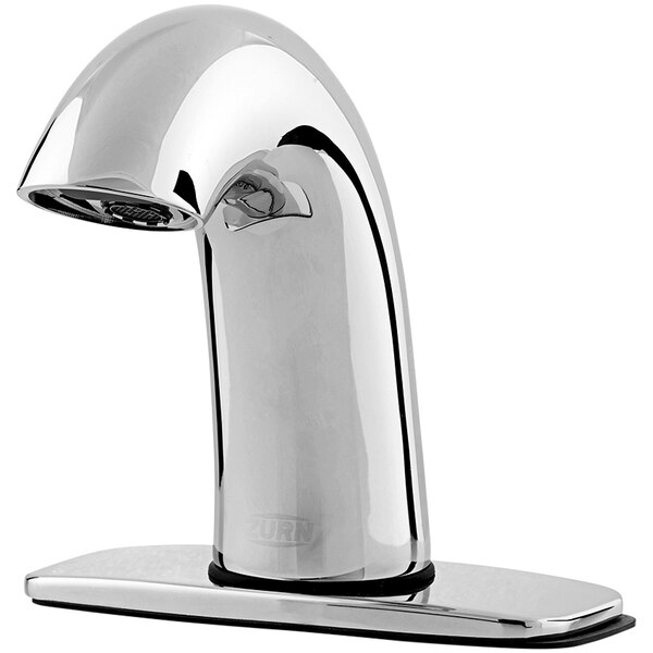 Zurn Elkay Z6950-XL-S-CP4-F-W2 Aqua-FIT Deck Mount Sensor Faucet with Cover Plate and 6 3/4" Spout (0.5 GPM), Battery-Powered