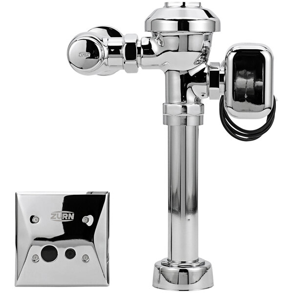 Zurn Elkay ZEMS6000AV-1-HET-W1 16" Aquaflush Chrome Plated Automatic Exposed Diaphragm Flush Valve for Water Closets with AquaVantage TPE Diaphragm - 1.28 GPF