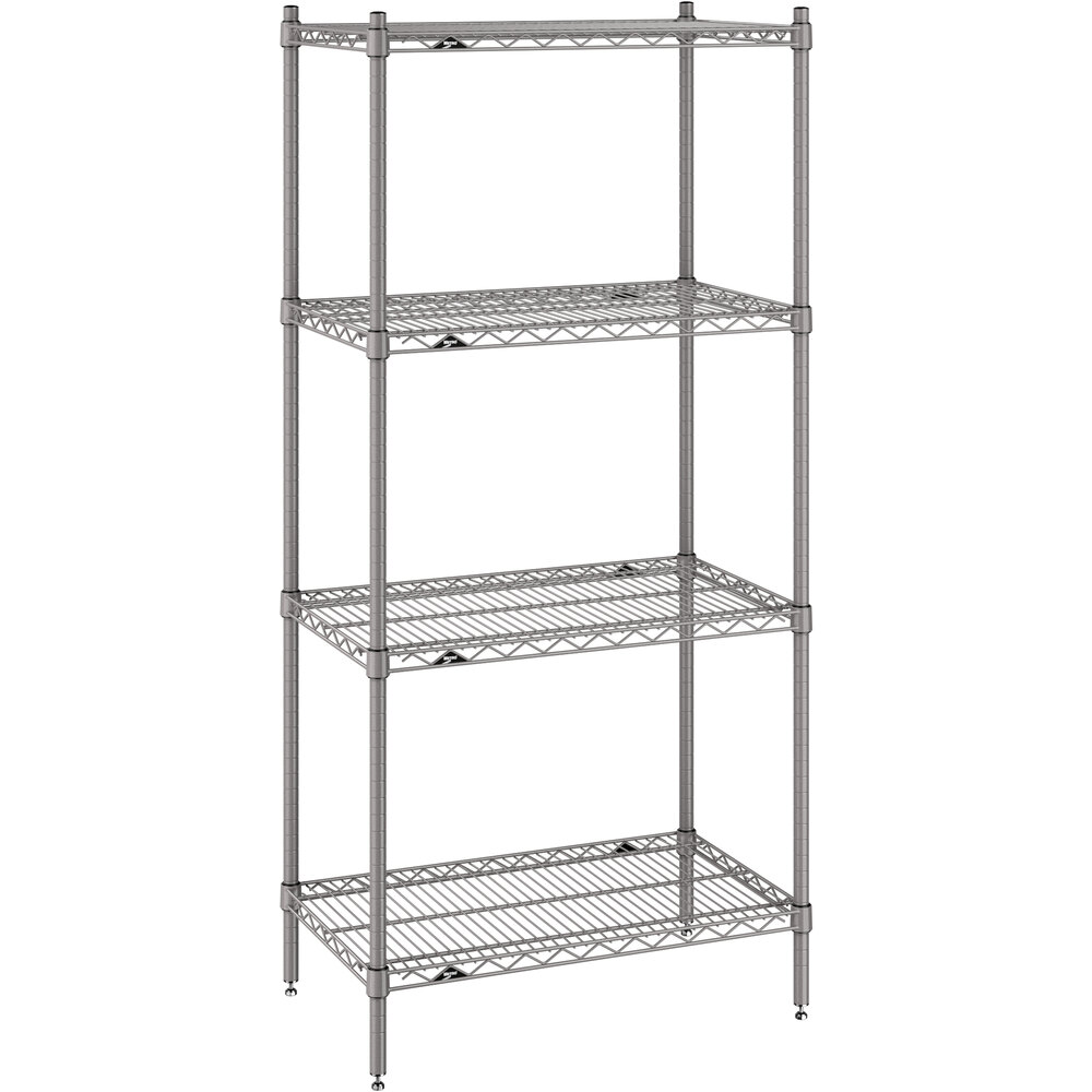 Metro Super Erecta 18" x 30" x 63" Gray Stationary Shelving Unit Kit