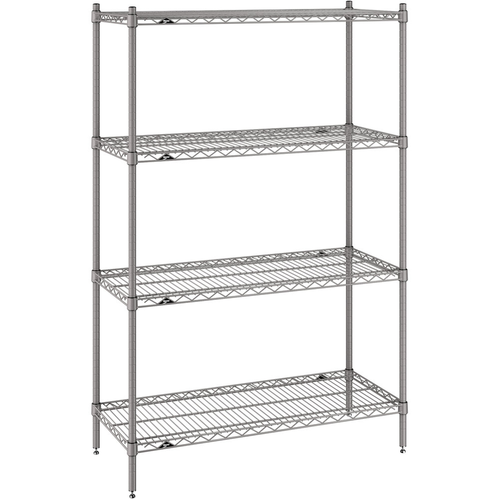 Metro Super Erecta 18" x 42" x 63" Gray Stationary Shelving Unit Kit