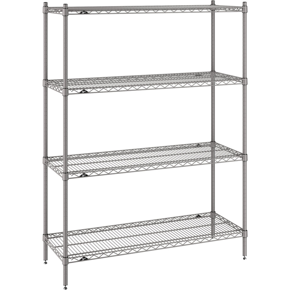 Metro Super Erecta 18" x 48" x 63" Gray Stationary Shelving Unit Kit
