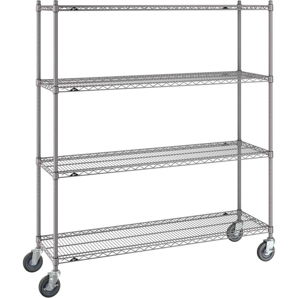 Metro Super Erecta 18" x 60" x 69" Gray Mobile Shelving Unit Kit