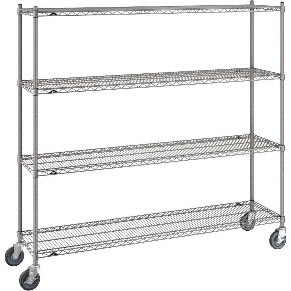 Metro Super Erecta 18" x 72" x 69" Gray Mobile Shelving Unit Kit