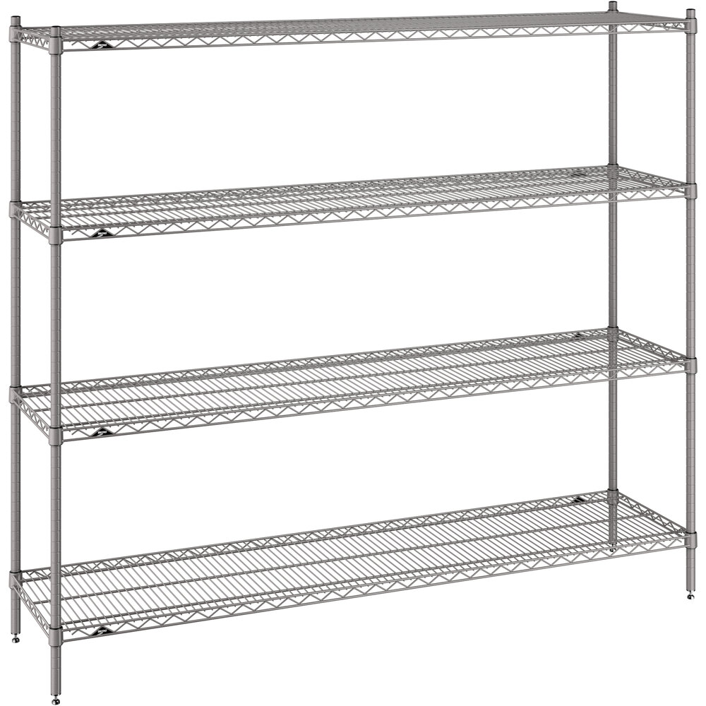 Metro Super Erecta 18" x 72" x 63" Gray Stationary Shelving Unit Kit