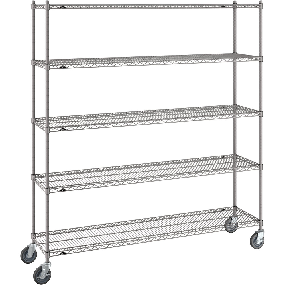 Metro Super Erecta 18" x 72" x 80" Gray Mobile Shelving Unit Kit