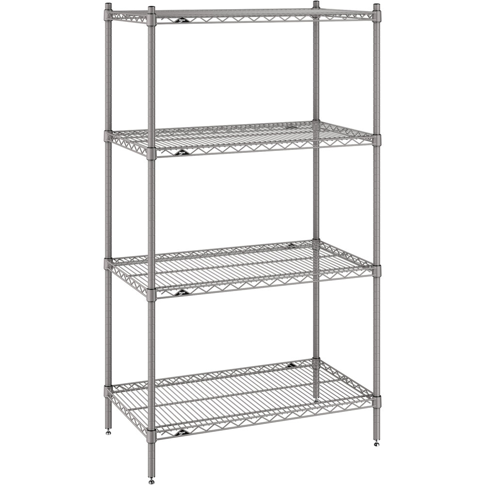 Metro Super Erecta 21" x 36" x 63" Gray Stationary Shelving Unit Kit