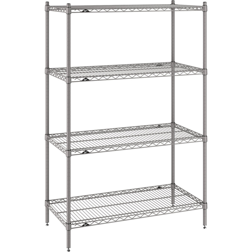 Metro Super Erecta 21" x 42" x 63" Gray Stationary Shelving Unit Kit