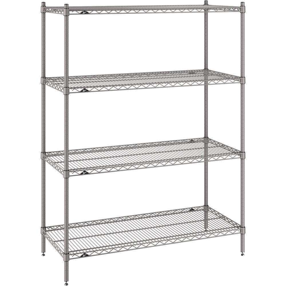 Metro Super Erecta 21" x 48" x 63" Gray Stationary Shelving Unit Kit