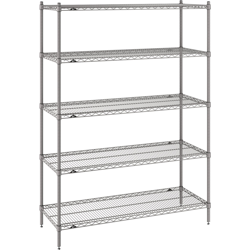 Metro Super Erecta 21" x 54" x 74" Gray Stationary Shelving Unit Kit