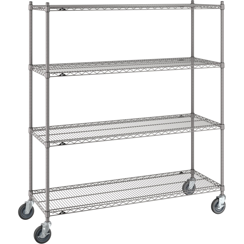 Metro Super Erecta 21" x 60" x 69" Gray Mobile Shelving Unit Kit